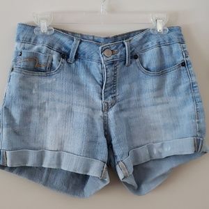 Faded Glory mid rise light wash shorts